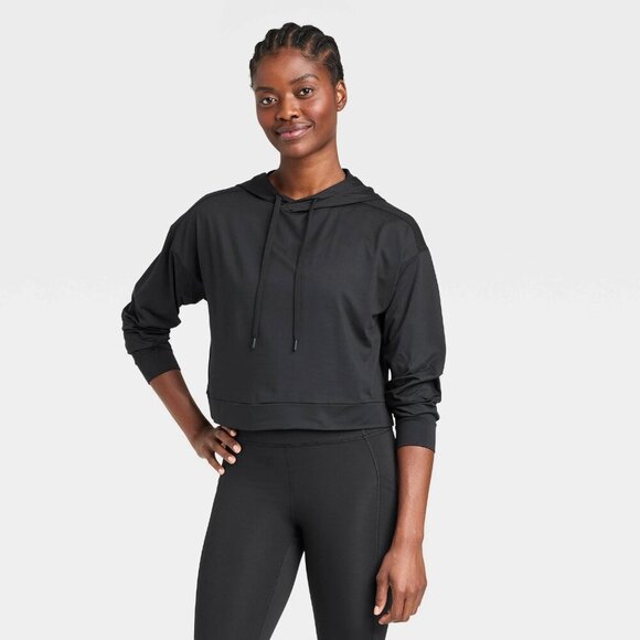 XS - Womens Soft Stretch Hoodie - All In Motion - Black - Picture 6 of 6